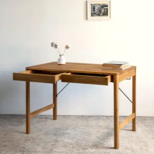 Scandinavian Oak Desk with Storage