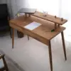 Solid Pine Wood Desk and Minimalist Monitor Stand