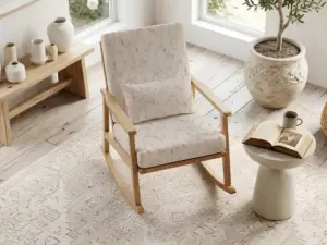 Patterned Rocking Chair with Glider Seat