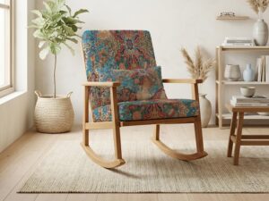 Vintage Patterned Rocking Chair