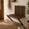 Folding Wall-Mounted Oak Seat