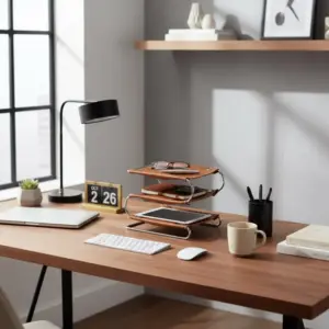 3-Tier PU Leather Desktop Organizer