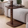 Dark Wood Adjustable Laptop Side Table