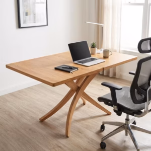 Adjustable Beech Wood Lift-Top Table