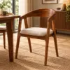 Modern Wooden Dining Chair with Upholstered Seat