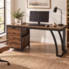 Modern Wood Computer Desk with Drawers