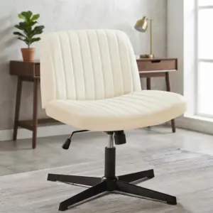 Cross-Legged Armless Swivel Office Chair
